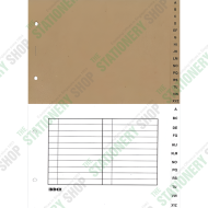 ARCH FILE INDEX A-Z A5 WHITE/BROWN