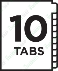 PAPER 10 WHITE DIVIDER A4 5SET (W/O HOLE)