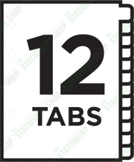 PAPER 12 WHITE DIVIDER A4 5SET