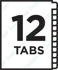 PAPER 12 WHITE DIVIDER A4 5SET (W/O HOLE)