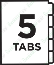 PAPER 5 WHITE DIVIDER A4 10SET (W/O HOLE)