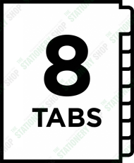 PAPER 8 WHITE DIVIDER A4 5SET (W/O HOLE)